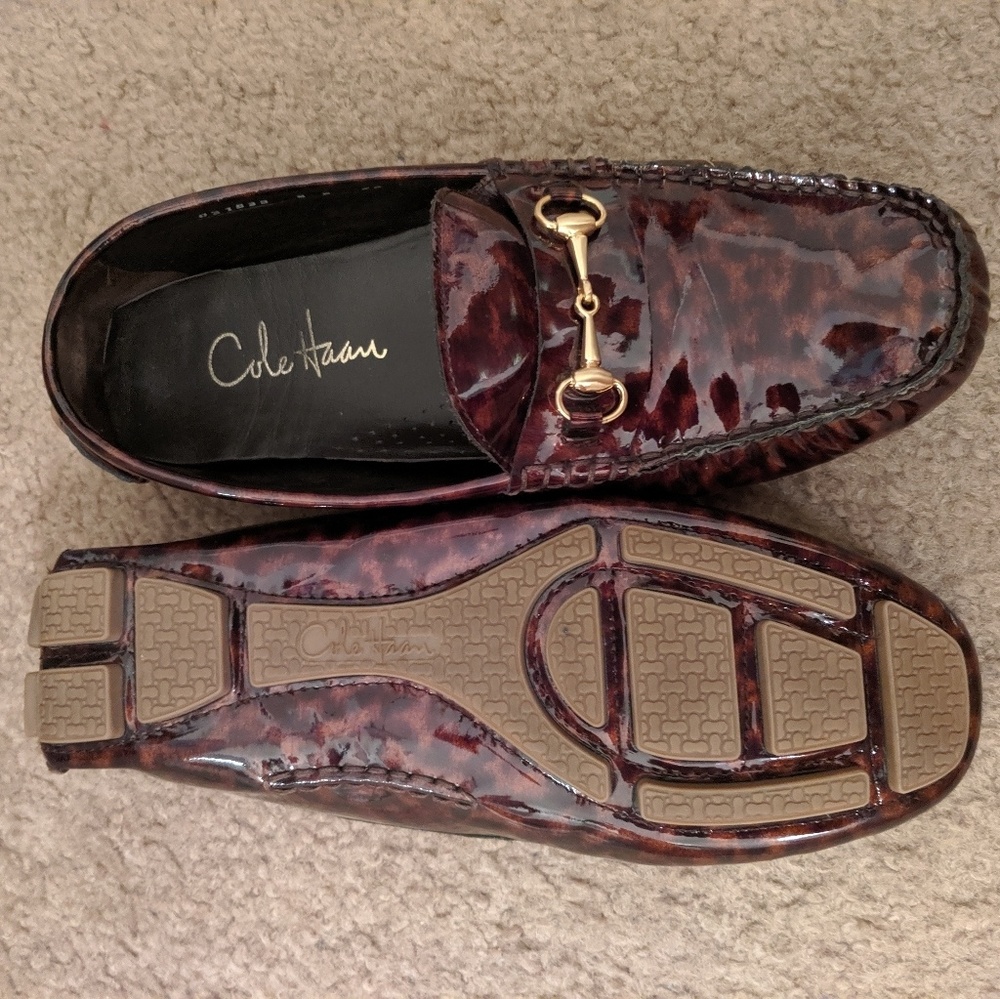 Cole Haan Leopard loafers